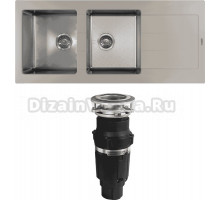 Комплект Мойка Florentina Комби 1160 грей + Измельчитель Bone Crusher BC 610-AS