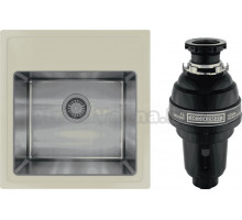 Комплект Мойка Florentina Комби 480 грей + Измельчитель Bone Crusher BC 1000-AS