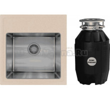 Комплект Мойка Florentina Комби 480 песочная + Измельчитель Bone Crusher BC 810-AS