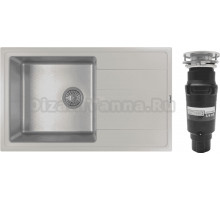 Комплект Мойка Florentina Комби 780 грей + Измельчитель Bone Crusher BC 910-SL-Slim Line