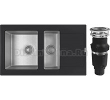 Комплект Мойка Florentina Комби 860K антрацит + Измельчитель Bone Crusher BC 610-AS