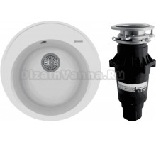 Комплект Мойка Florentina Лацио 510 жасмин + Измельчитель Bone Crusher BC 810-SL Slim Line