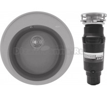 Комплект Мойка Florentina Лацио 510 серый шелк + Измельчитель Bone Crusher BC 910-SL-Slim Line