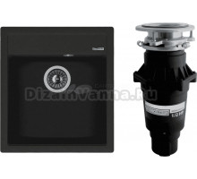 Комплект Мойка Florentina Липси 460 антрацит + Измельчитель Bone Crusher BC 810-SL Slim Line