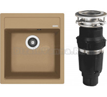 Комплект Мойка Florentina Липси 460 капучино + Измельчитель Bone Crusher BC 610-AS