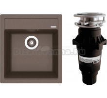 Комплект Мойка Florentina Липси 460 мокко + Измельчитель Bone Crusher BC 810-SL Slim Line