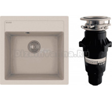 Комплект Мойка Florentina Липси 510 бежевая + Измельчитель Bone Crusher BC 810-SL Slim Line