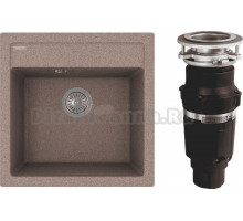 Комплект Мойка Florentina Липси 510 коричневая + Измельчитель Bone Crusher BC 610-AS