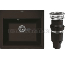 Комплект Мойка Florentina Липси 600 мокко + Измельчитель Bone Crusher BC 610-AS