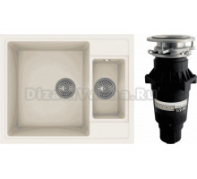 Комплект Мойка Florentina Липси 620К жасмин + Измельчитель Bone Crusher BC 810-SL Slim Line