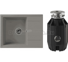 Комплект Мойка Florentina Липси 650 грей + Измельчитель Bone Crusher BC 910-AS