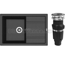 Комплект Мойка Florentina Липси 760 антрацит + Измельчитель Bone Crusher BC 610-AS