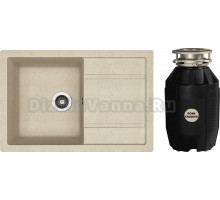 Комплект Мойка Florentina Липси 760 бежевая + Измельчитель Bone Crusher BC 810-AS