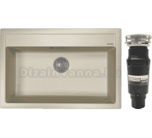 Комплект Мойка Florentina Липси 770 грей + Измельчитель Bone Crusher BC 910-SL-Slim Line