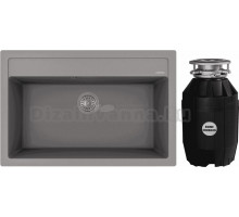Комплект Мойка Florentina Липси 770 серый шелк + Измельчитель Bone Crusher BC 810-AS