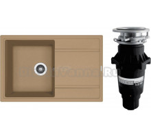 Комплект Мойка Florentina Липси 780 капучино + Измельчитель Bone Crusher BC 810-SL Slim Line