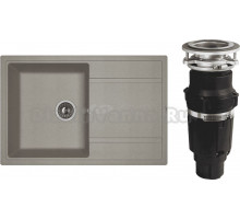 Комплект Мойка Florentina Липси 780 серый шелк + Измельчитель Bone Crusher BC 610-AS