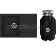 Комплект Мойка Florentina Липси 780 черный + Измельчитель Bone Crusher BC 810-AS