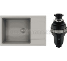 Комплект Мойка Florentina Липси 780XL грей + Измельчитель Bone Crusher BC 1000-AS