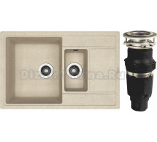 Комплект Мойка Florentina Липси 780К бежевая + Измельчитель Bone Crusher BC 610-AS