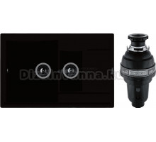 Комплект Мойка Florentina Липси 780К мокко + Измельчитель Bone Crusher BC 1000-AS