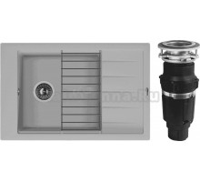 Комплект Мойка Florentina Липси 780Р грей + Измельчитель Bone Crusher BC 610-AS