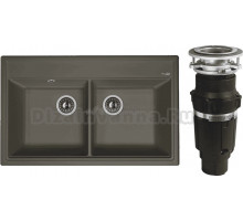 Комплект Мойка Florentina Липси 820 антрацит + Измельчитель Bone Crusher BC 610-AS