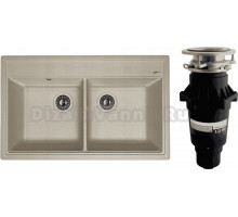 Комплект Мойка Florentina Липси 820 грей + Измельчитель Bone Crusher BC 810-SL Slim Line