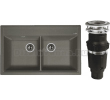 Комплект Мойка Florentina Липси 820 черная + Измельчитель Bone Crusher BC 610-AS