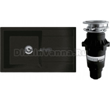 Комплект Мойка Florentina Липси 860 антрацит + Измельчитель Bone Crusher BC 810-SL Slim Line