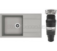 Комплект Мойка Florentina Липси 860 грей + Измельчитель Bone Crusher BC 910-SL-Slim Line