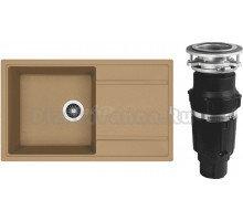 Комплект Мойка Florentina Липси 860 капучино + Измельчитель Bone Crusher BC 610-AS