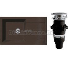 Комплект Мойка Florentina Липси 860 мокко + Измельчитель Bone Crusher BC 810-SL Slim Line