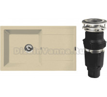 Комплект Мойка Florentina Липси 860 шампань + Измельчитель Bone Crusher BC 610-AS