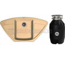 Комплект Мойка Florentina Липси 980С капучино + Измельчитель Bone Crusher BC 810-AS