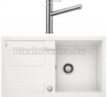 Комплект Мойка Blanco Metra 5S 513037 белая + Смеситель Ambis Ambis 523118