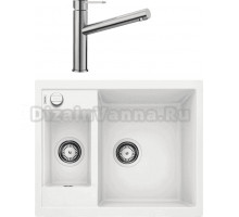 Комплект Мойка Blanco Metra 6 белая + Смеситель Ambis Ambis 523118