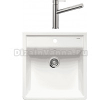 Комплект Мойка Blanco Panor белая глянцевая, одно отверстие + Смеситель Ambis Ambis 523118