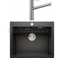 Комплект Мойка Blanco Pleon 6 черная + Смеситель Ambis Ambis 523118