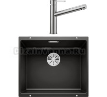 Комплект Мойка Blanco Subline 500-U Silgranit, черная + Смеситель Ambis Ambis 523118