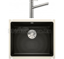 Комплект Мойка Blanco Subline 500-U черная + Смеситель Ambis Ambis 523118
