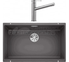 Комплект Мойка Blanco Subline 700-U темная скала + Смеситель Ambis Ambis 523118