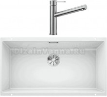 Комплект Мойка Blanco Subline 800-U белая + Смеситель Ambis Ambis 523118