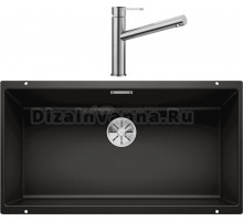 Комплект Мойка Blanco Subline 800-U черная + Смеситель Ambis Ambis 523118