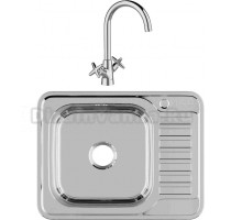 Комплект Мойка IDDIS Basic BAS65PLi77 + Смеситель Acros ACRSB00i05 хром