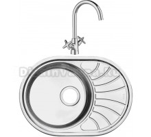 Комплект Мойка IDDIS Suno SUN65SDi77S с сифоном + Смеситель Acros ACRSB00i05 хром