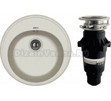 Комплект Мойка Florentina Лотос 510 грей + Измельчитель Bone Crusher BC 810-SL Slim Line