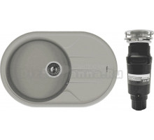 Комплект Мойка Florentina Лотос 780 грей + Измельчитель Bone Crusher BC 910-SL-Slim Line