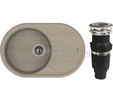 Комплект Мойка Florentina Лотос 780 песочный + Измельчитель Bone Crusher BC 610-AS