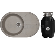 Комплект Мойка Florentina Лотос 780 серый шелк + Измельчитель Bone Crusher BC 810-AS